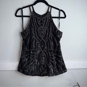 Parker Black Sequin Tank Top